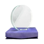 Trofeo en forma redonda de cristal
